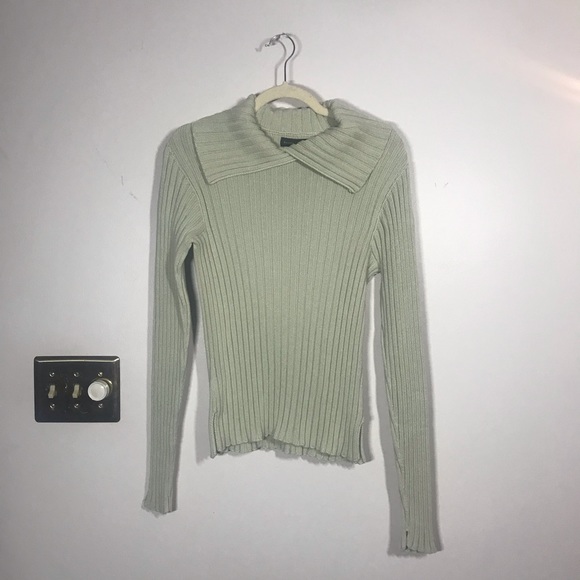 Banana Republic Sweaters - BANANA REPUBLIC Light Green Ribbed Sweater, size M Banana Republic Sweaters - BANANA REPUBLIC Light Green Ribbed Sweater, size M